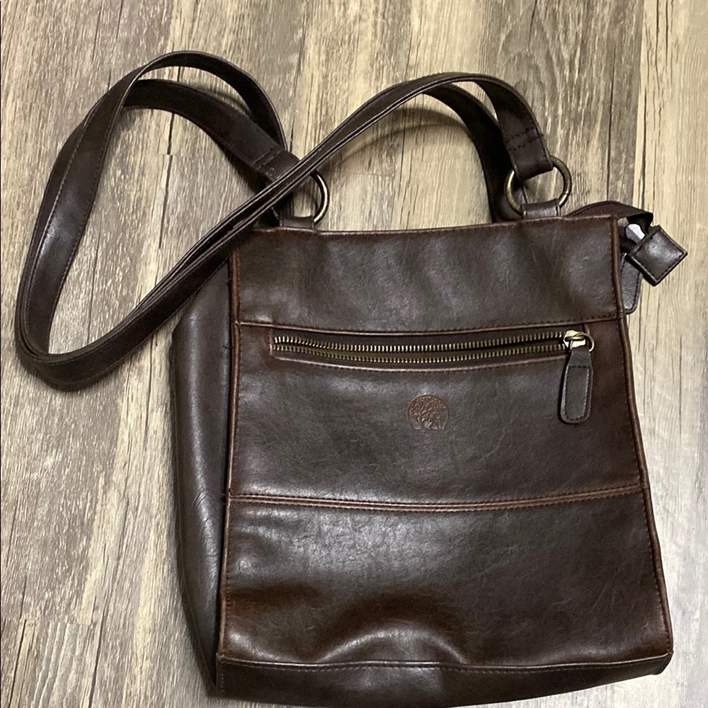 Brown Messenger Bag with Shoulder Straps
